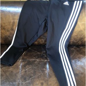 Adidas Hi Rise 3 Stripe Leggings S